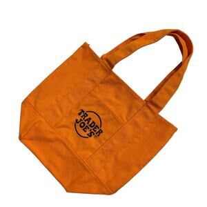 Trader Joe's Orange Trick or Treat Canvas Bag Halloween 2025 Limited New w/ Tags